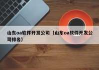 山东oa软件开发公司（山东oa软件开发公司排名）