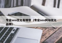 专业seo优化有哪些（专业seo网站优化品牌）